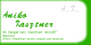 aniko kasztner business card